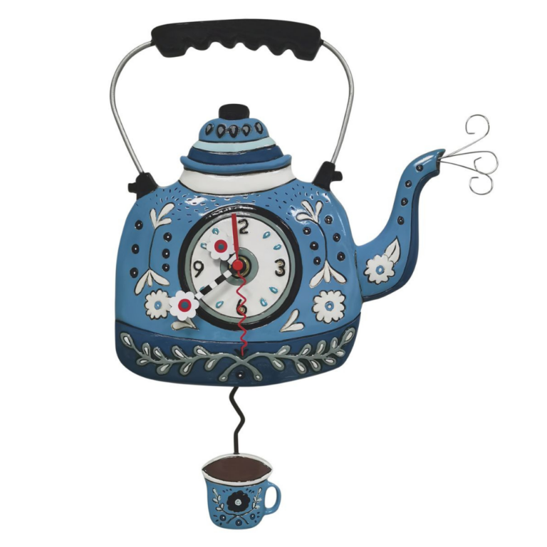 Allen Designs Kettle Blue Clock