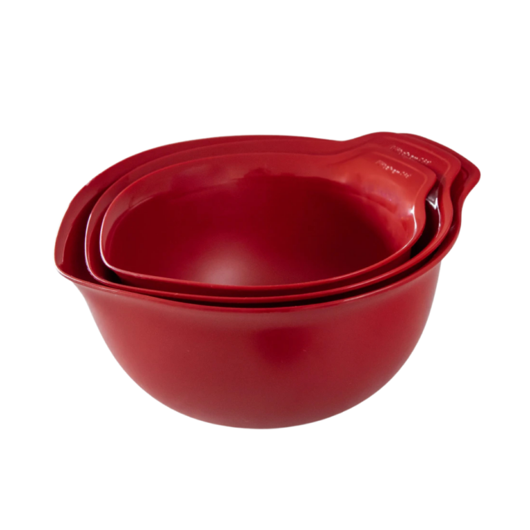 KitchenAid 3 Piece Nesting Mixing Bowl Set Empire Red