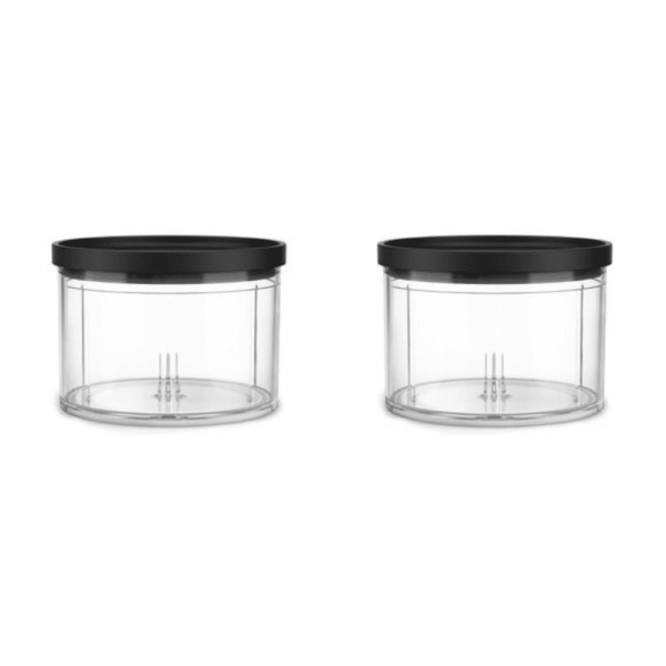 KitchenAid Go Cordless Top Down Chopper Bowl & Lid Set of 2