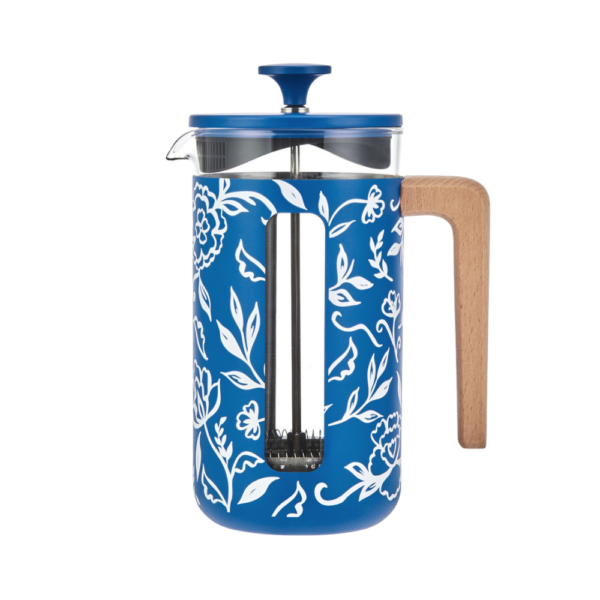 La Cafetière Pisa Coffee Plunger Blu Fiorato 1L
