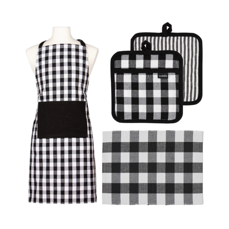 Ladelle Eco Gingham 3 Piece Kitchen Textiles Set