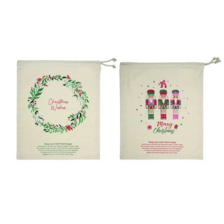 Ladelle Festive Fun Ham Bag 45x55cm (Assorted Designs)