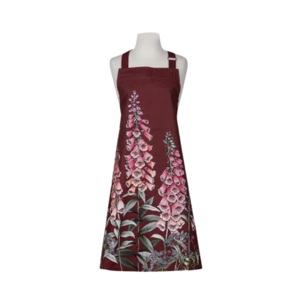 Ashdene Apron Secret Garden Maroon
