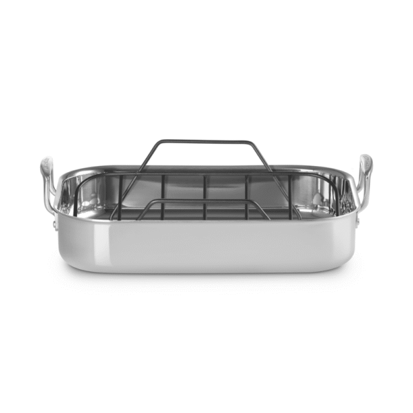 Le Creuset 3-ply Stainless Steel Rectangular Roaster with Rack 35cm