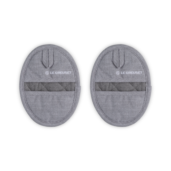 Le Creuset Textiles Oval Pot Holder Charbon Set of 2