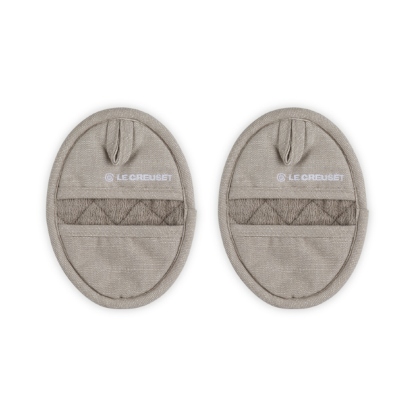 Le Creuset Textiles Oval Pot Holder Sable Set of 2