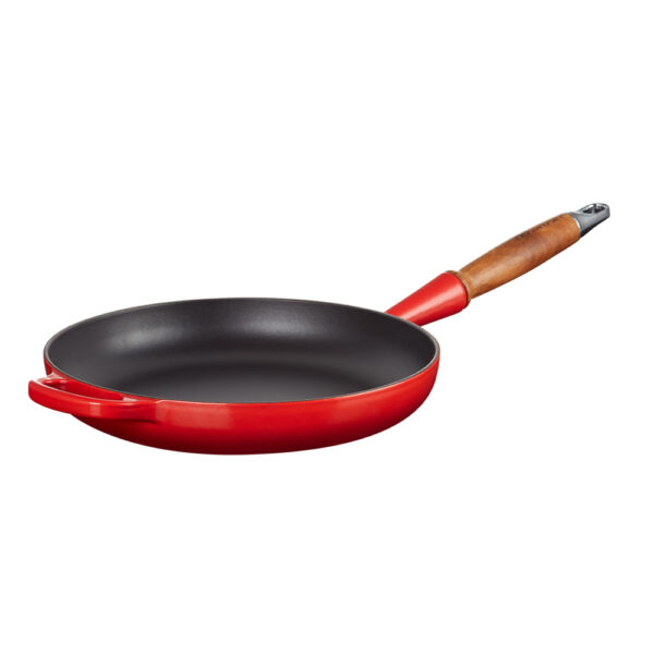 Le Creuset Signature Cast Iron Frying Pan with Wooden Handle 28cm (5 Colours)