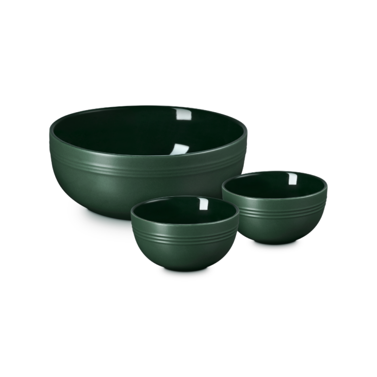 Le Creuset Stoneware Serenity 3 Piece Serving Bowl Set (3 Colours)