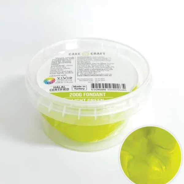 Cake Craft Fondant Light Green 200gm