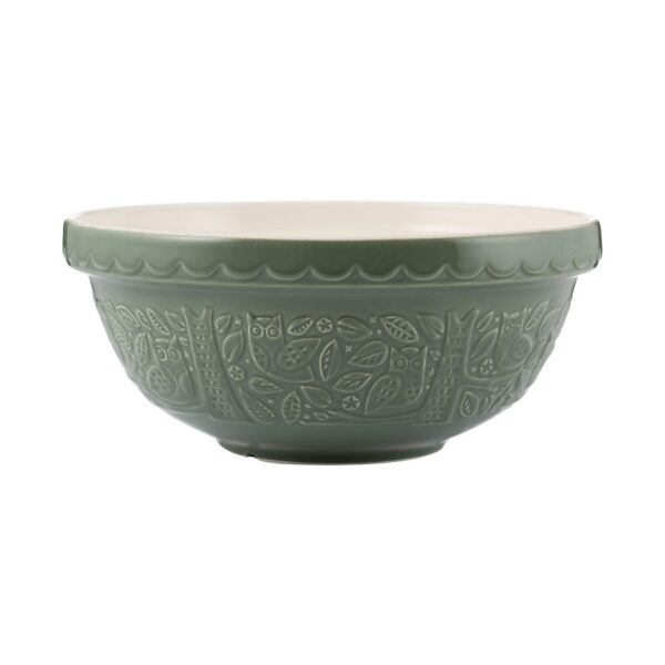 Mason Cash In The Forest Mixing Bowl Dark Green Owl 26cm