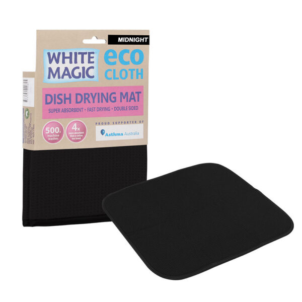 White Magic Microfibre Dish Mat Midnight