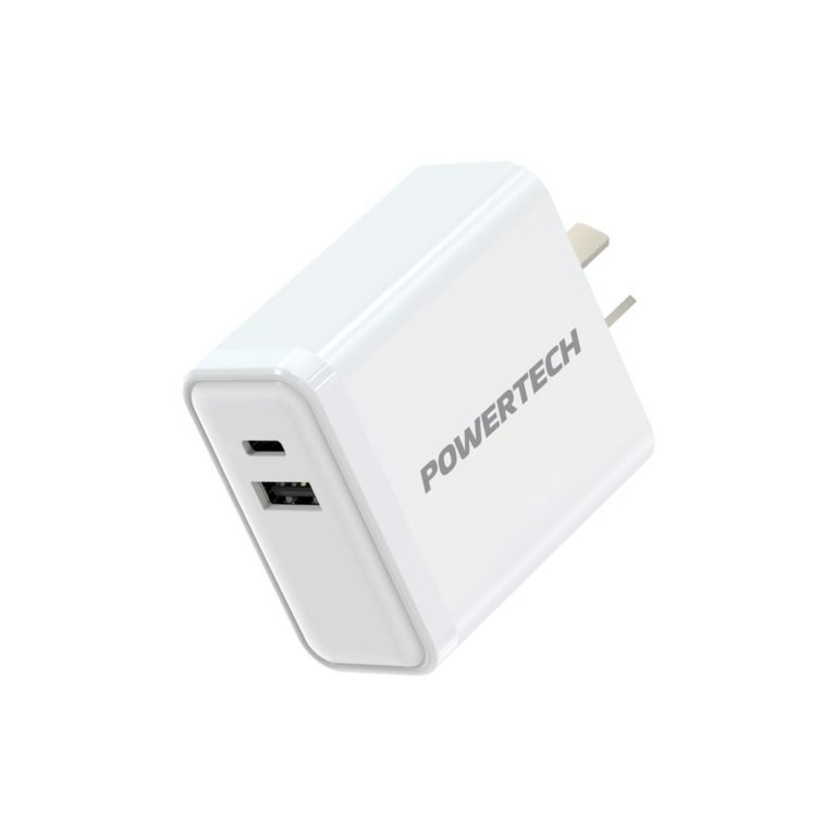 65W Dual USB-A & C Mains Power Adaptor