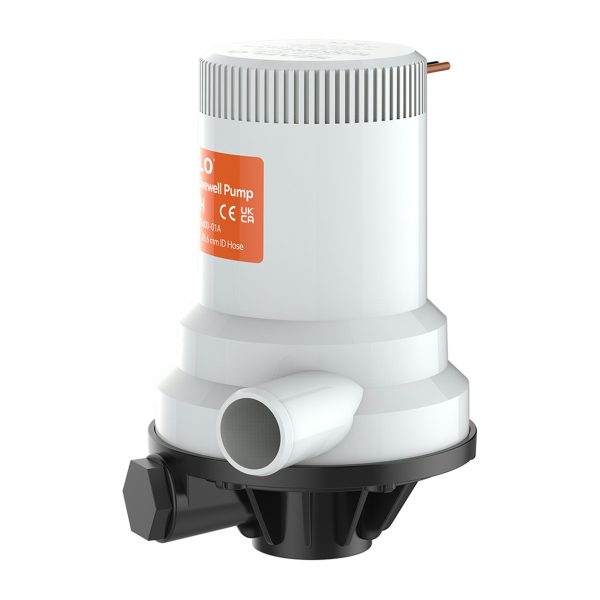 12V 1600GPH Dual Port Livewell Pump