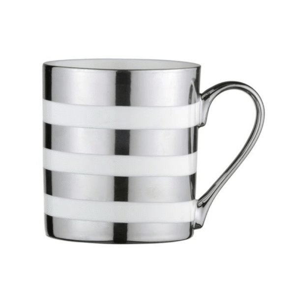 BIA Electroplated Stripe Mug Platinum 400ml