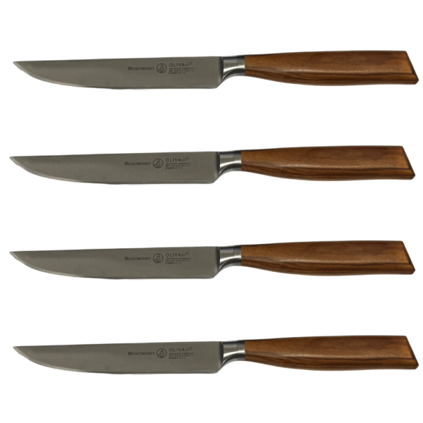 Messermeister Oliva Elite Steak Knife Serrated 12cm Set of 4