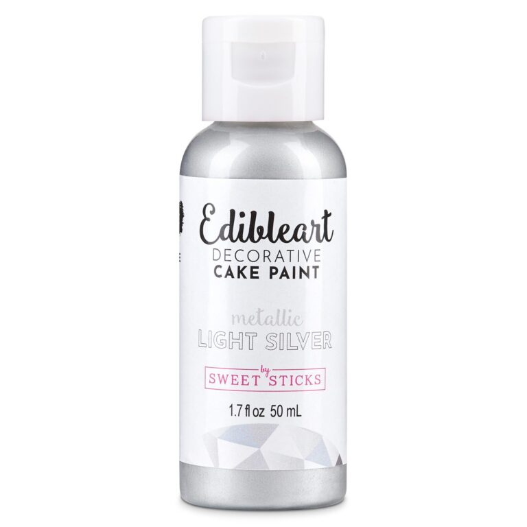 Sweet Sticks Edibleart Paint Metallic Light Silver 50ml
