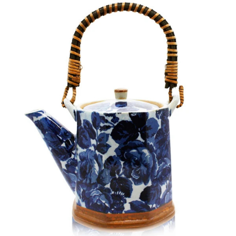 Midnight Rose Blue Teapot 500ml