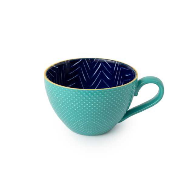 Mikasa Stoneware Mug Indigo Chevron 330ml