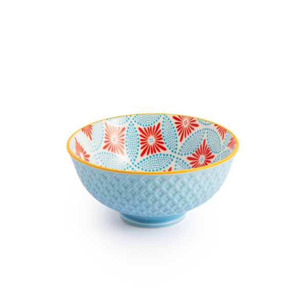 Mikasa Stoneware Nibble Bowl Blue Mosaic 12cm