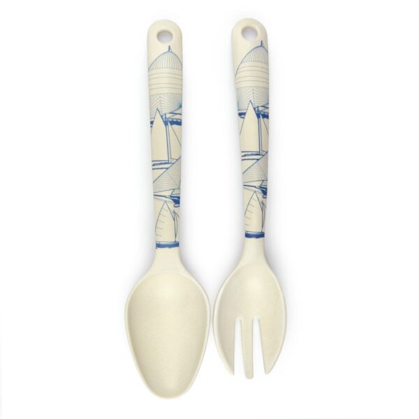 Van Go Collections NautiGo Bamboo Salad Servers Sail Away