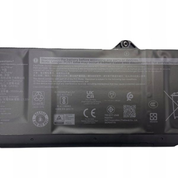 Original Dell Battery PRI, 42WHR, 3C, LITH, BYD