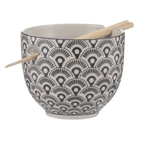 Ladelle Noodle Bowl with Chopsticks Nara Fan