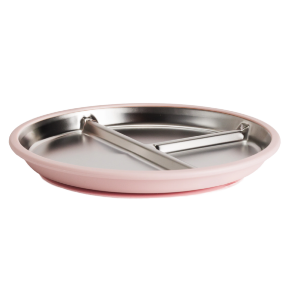 Nestling Stainless Steel Divided Suction Plate 23cm (4 Colours)