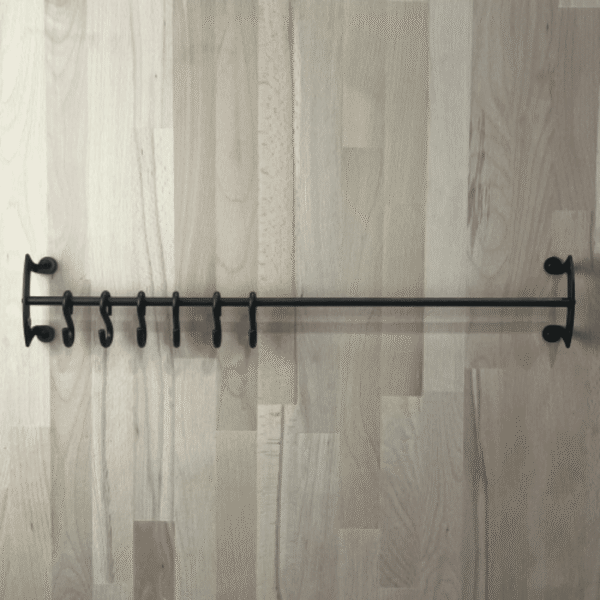 Netherton Foundry Black Iron Utensil Rail 49.5cm 6 Hook