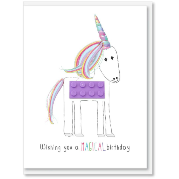 i candy Card Birthday – Lego Unicorn