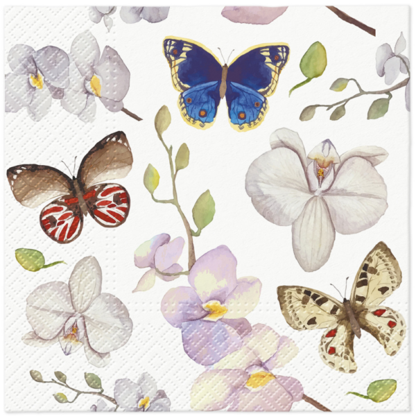 PAW Decor Lunch Napkin Orchidea Butterfly
