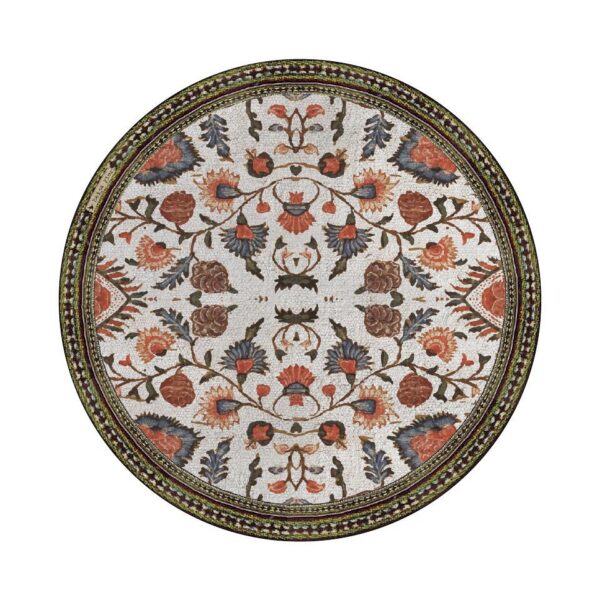 Beija Flor Bohemian Garden White Round Vinyl Placemat 38cm