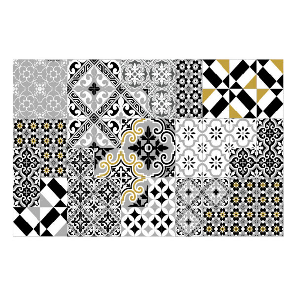 Beija Flor Eclectic Gold Vinyl Placemat 33x50cm