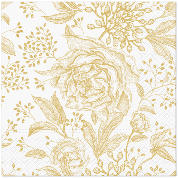 PAW Decor Lunch Napkin Rose Peonies