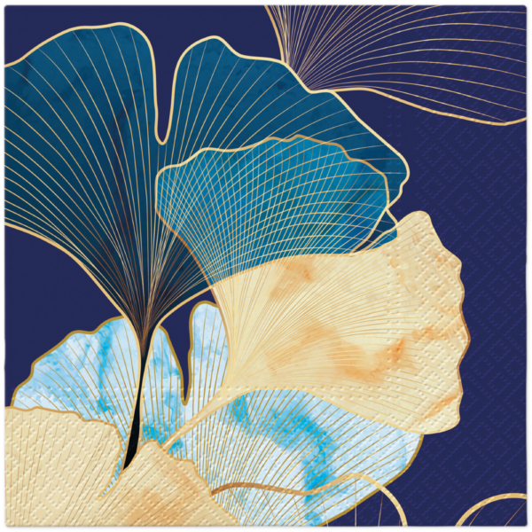 PAW Decor Lunch Napkin Stylish Ginkgo Accents