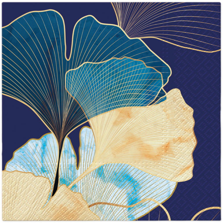 PAW Decor Lunch Napkin Stylish Ginkgo Accents