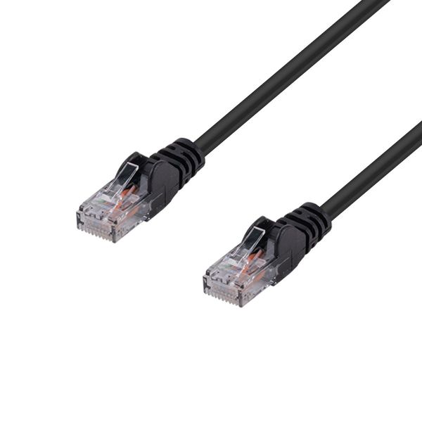 20m Cat6 Black UTP Patch Lead T568A 250MHZ 24AWG Unshielded Plug.