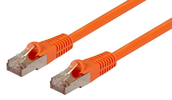 0.3m Cat6A S/FTP Orange 10G Patch Lead 26AWG 500MHz Shielded Plug. Cat6 Augmented