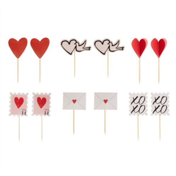 Ginger Ray Cupcake Toppers Parisian Love