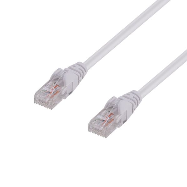 0.3m Cat6 White UTP Patch Lead T568A 250MHZ 24AWG Unshielded Plug.