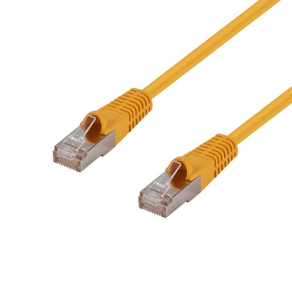 0.3m Cat6A S/FTP Yellow 10G Patch Lead 26AWG 500MHz Shielded Plug. Cat6 Augmented