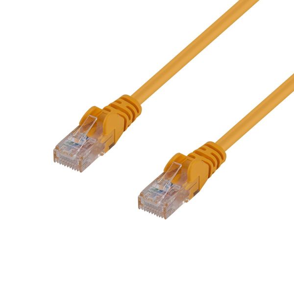 0.5m Cat6 Yellow UTP Patch Lead T568A 250MHZ 24AWG Unshielded Plug.