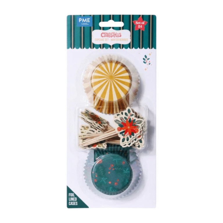 PME Cupcake & Topper Set Winter Berries Pack of 24