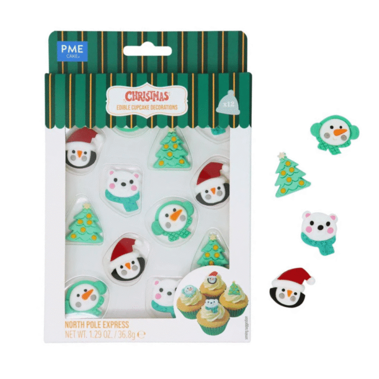 PME Edible Sugar Decorations North Pole Express 12 Piece Set