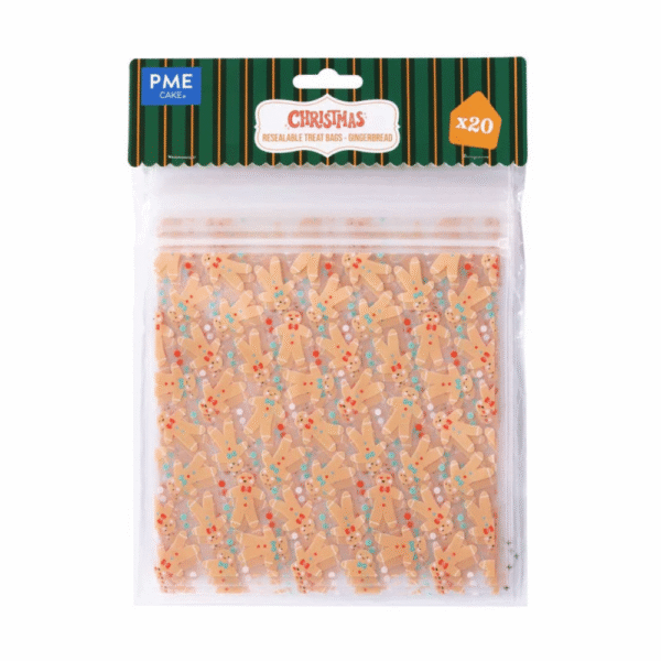 PME Resealable Treat Bags Gingerbread Pack of 20