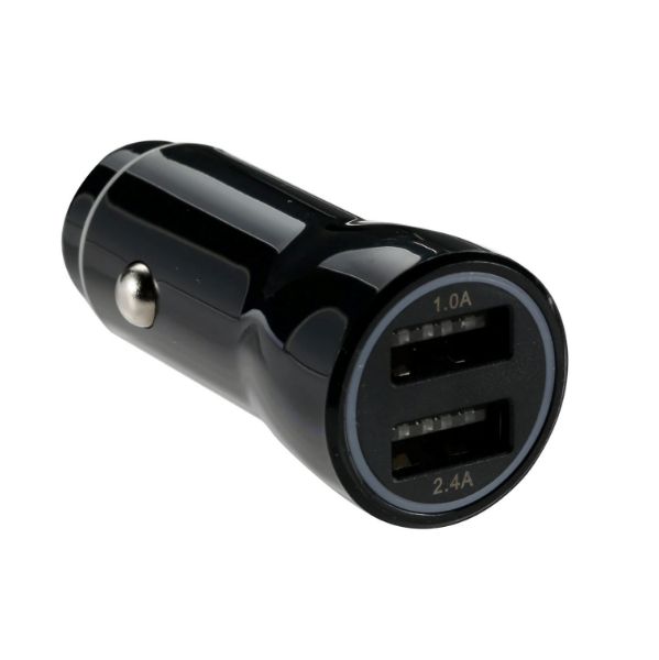 3.4A Dual Port In-Car Phone Charger w/ 2x USB-A Ports. Fast Charge 2 Devices