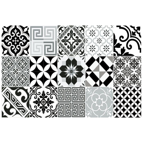 Beija Flor Eclectic Black & White Vinyl Placemat 33x50cm