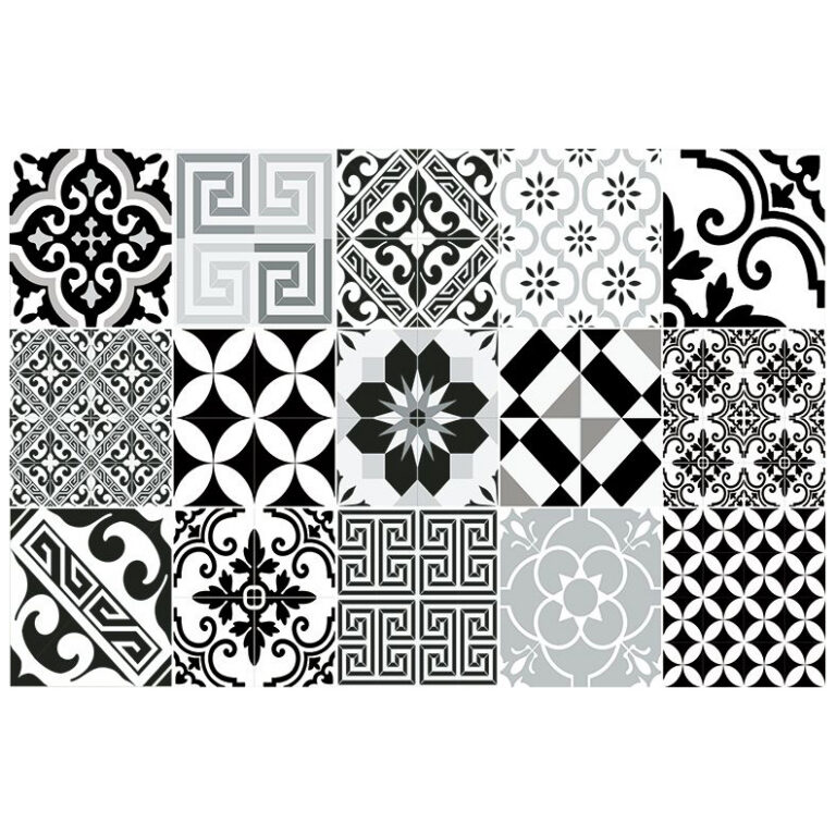 Beija Flor Eclectic Black & White Vinyl Placemat 33x50cm