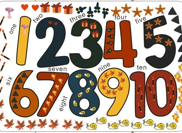 Childrens Placemat Numbers