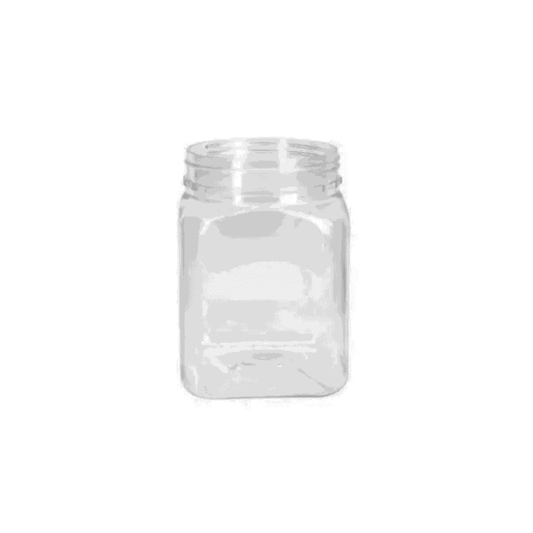 Plastic Jar Square Clear 750ml