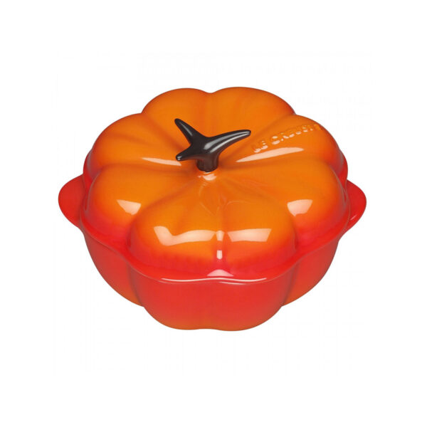 Le Creuset Cast Iron Casserole Pumpkin Shaped 22cm Volcanic